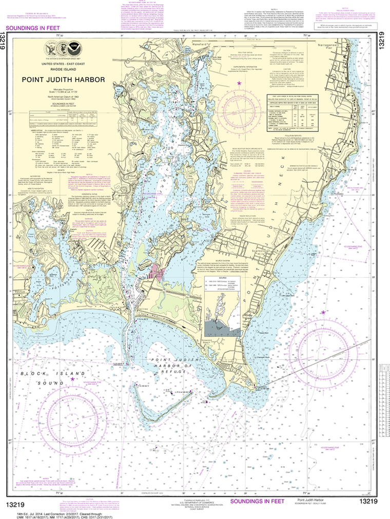 NOAA Chart 13219: Point Judith Harbor