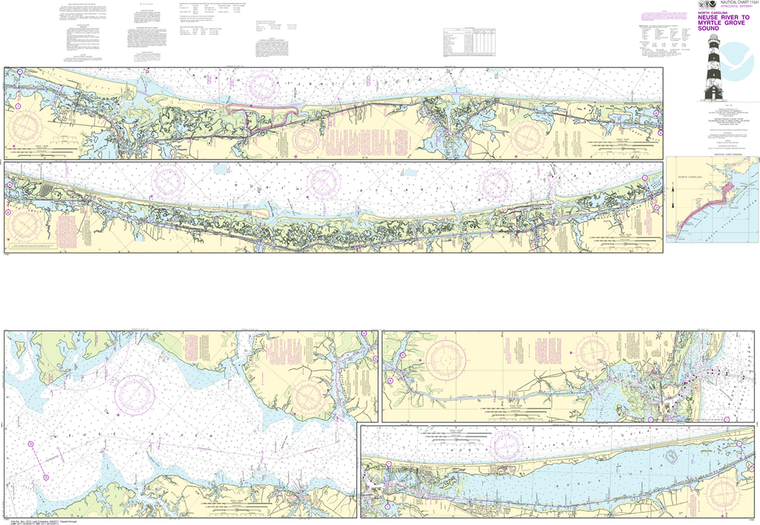 NOAA Chart 11541: Intracoastal Waterway - Neuse River to Myrtle Grove Sound