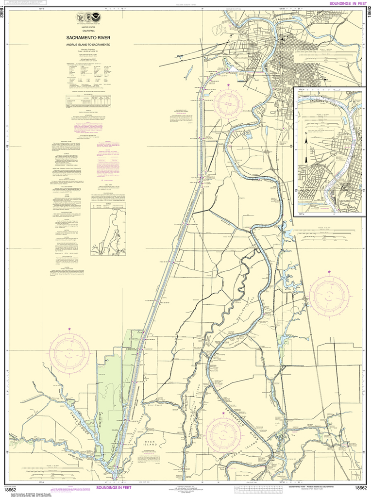 NOAA Chart 18662: Sacramento River - Andrus Island to Sacramento