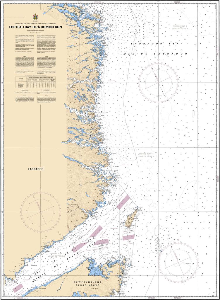 CHS Chart 4731: Forteau Bay to / à Domino Run