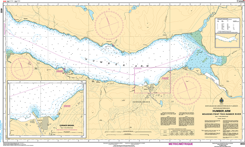 CHS Print-on-Demand Charts Canadian Waters-4652: Humber Arm Meadows Point to/€ Humber River, CHS POD Chart-CHS4652