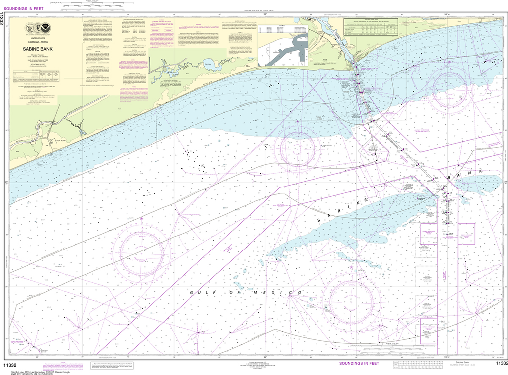 NOAA Chart 11332: Sabine Bank