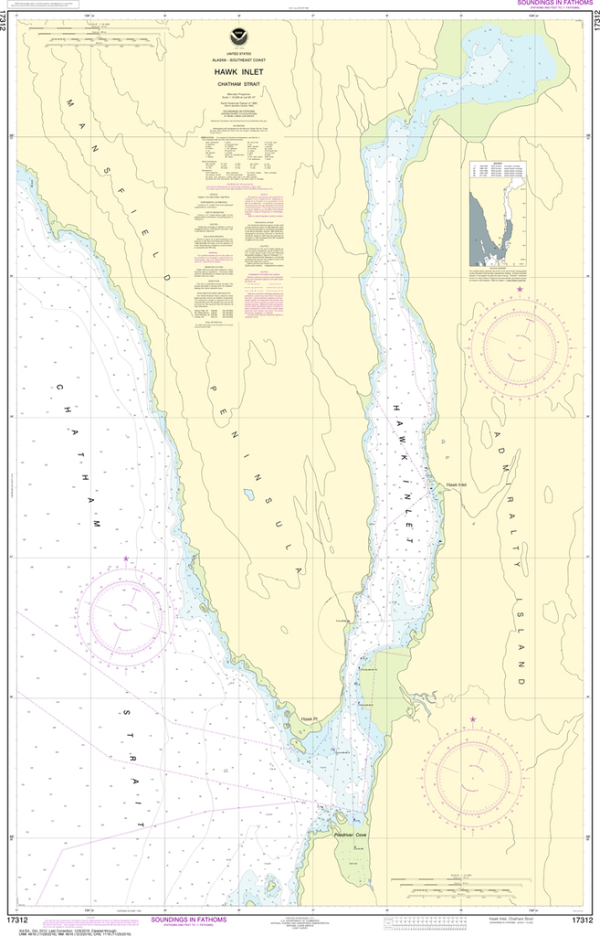 NOAA Chart 17312: Hawk Inlet, Chatham Strait