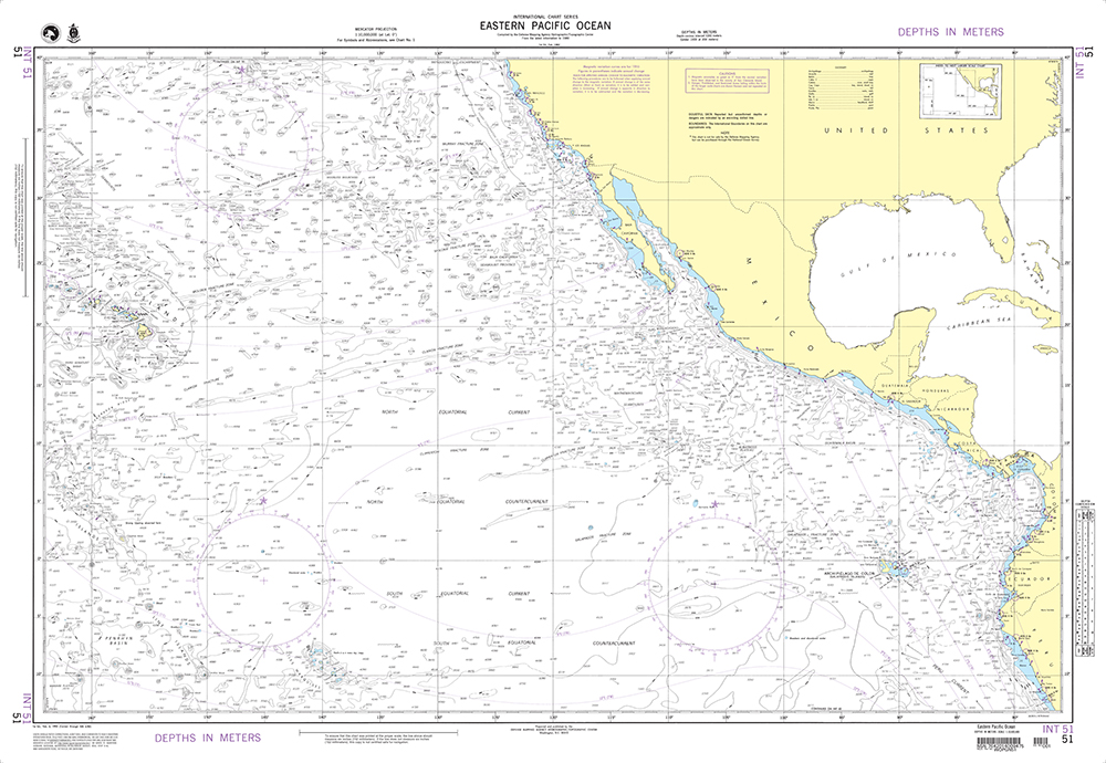 NGA Chart 51: Eastern Pacific Ocean