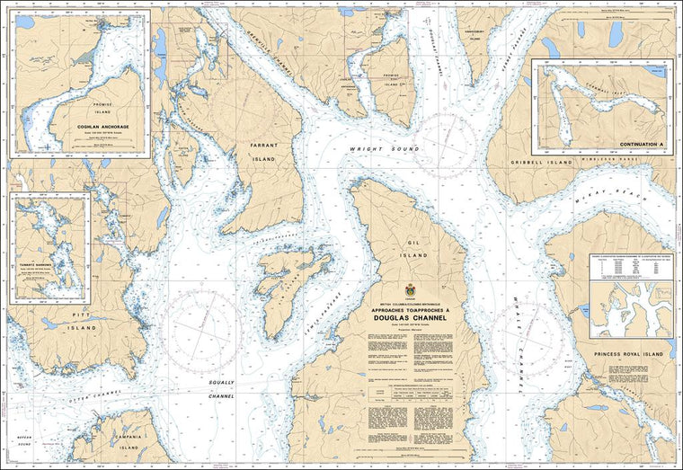 CHS Chart 3945: Approaches to/Approches à Douglas Channel