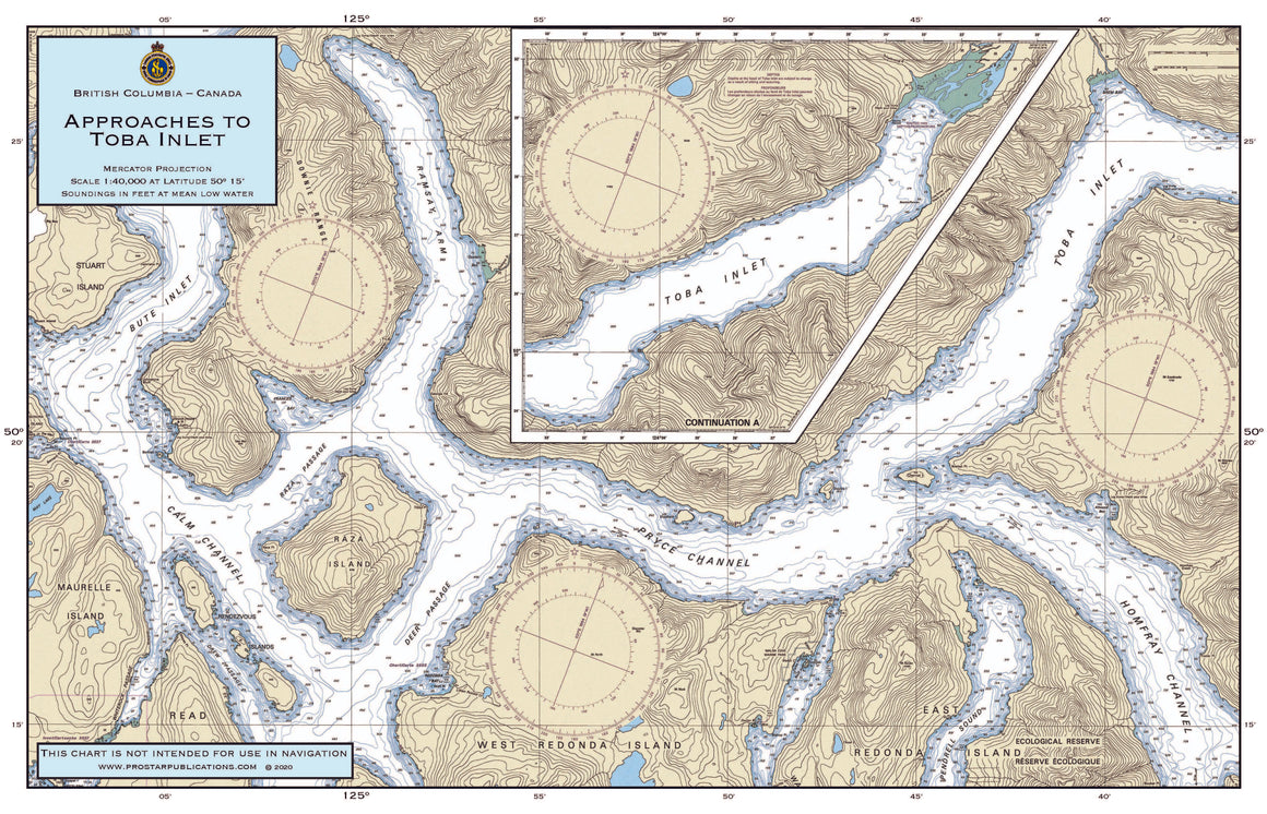 Nautical Placemat: Approaches to Toba Inlet