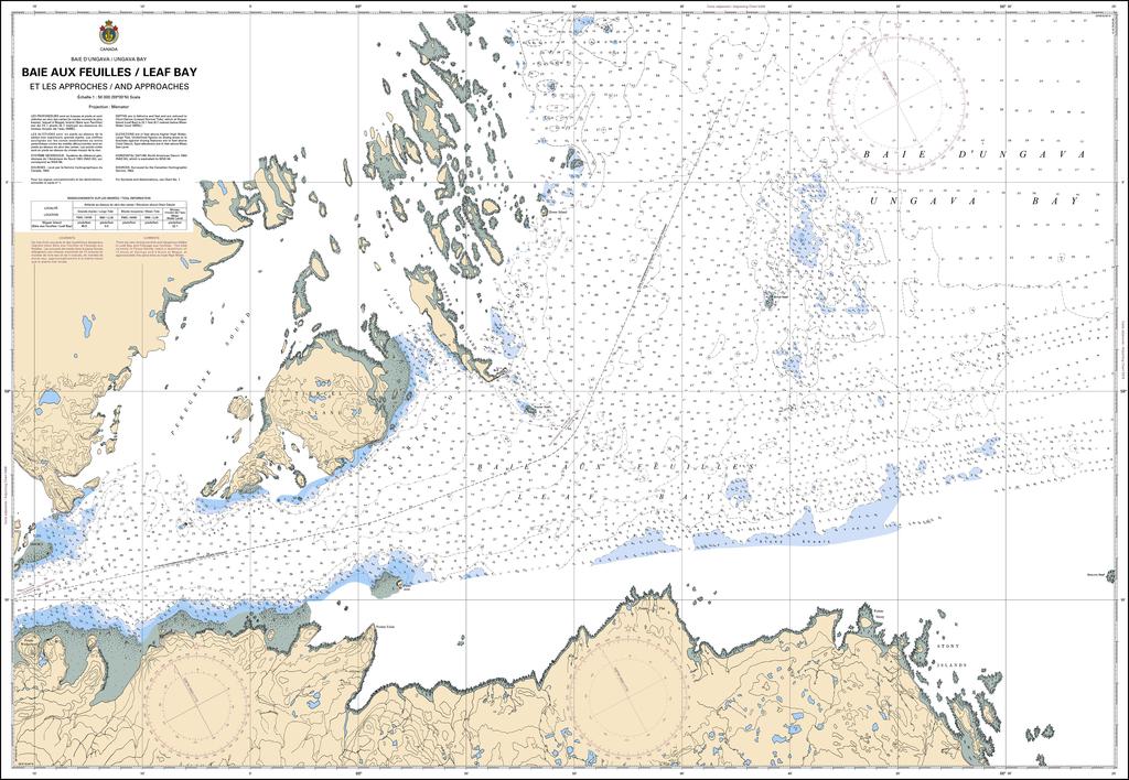 CHS Chart 5467: Baie aux feuilles / Leaf Bay et les Approches / and Approaches