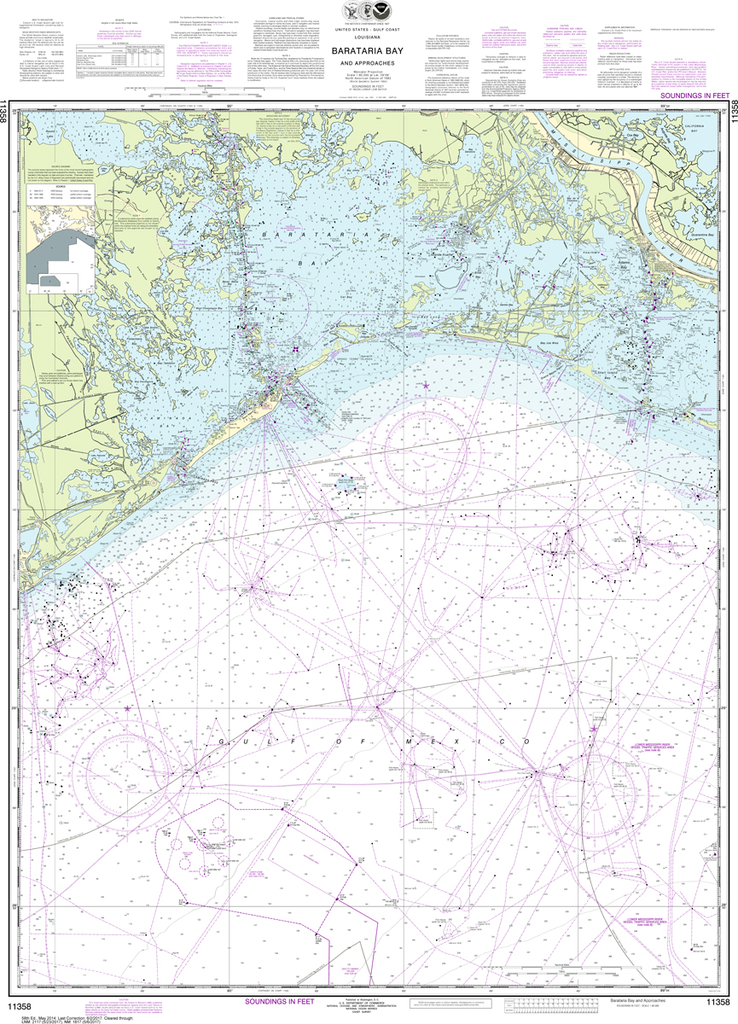 NOAA Chart 11358: Barataria Bay and Approaches
