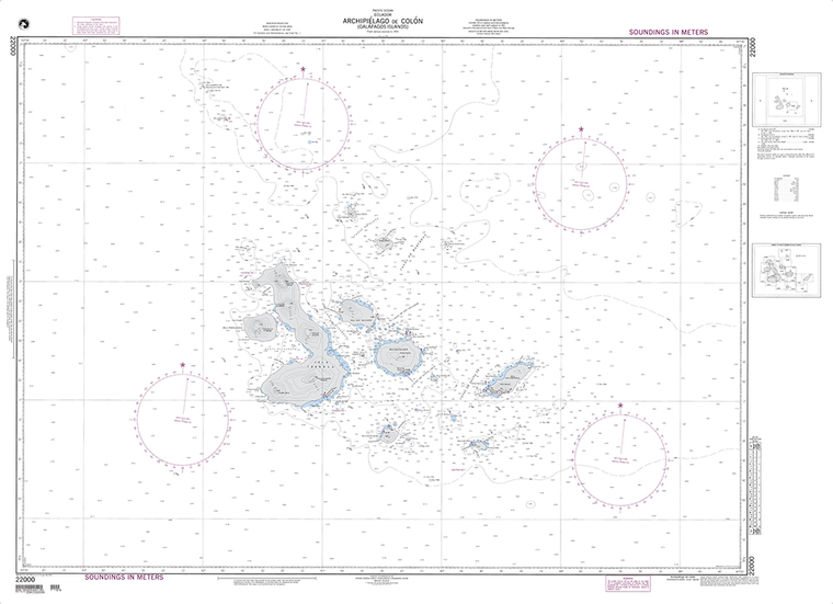 NGA Chart 22000: Archipielago de Colon (Galapagos Islands)