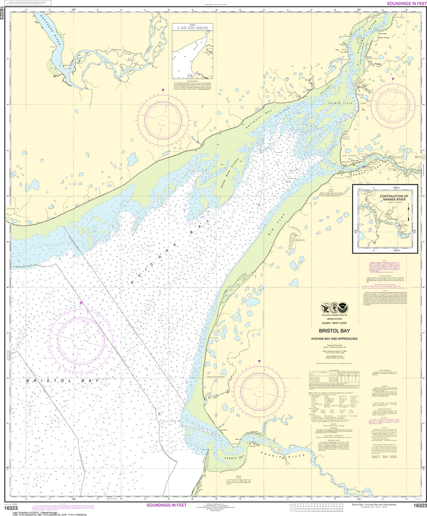NOAA Chart 16323: Bristol Bay - Kvichak Bay and Approaches