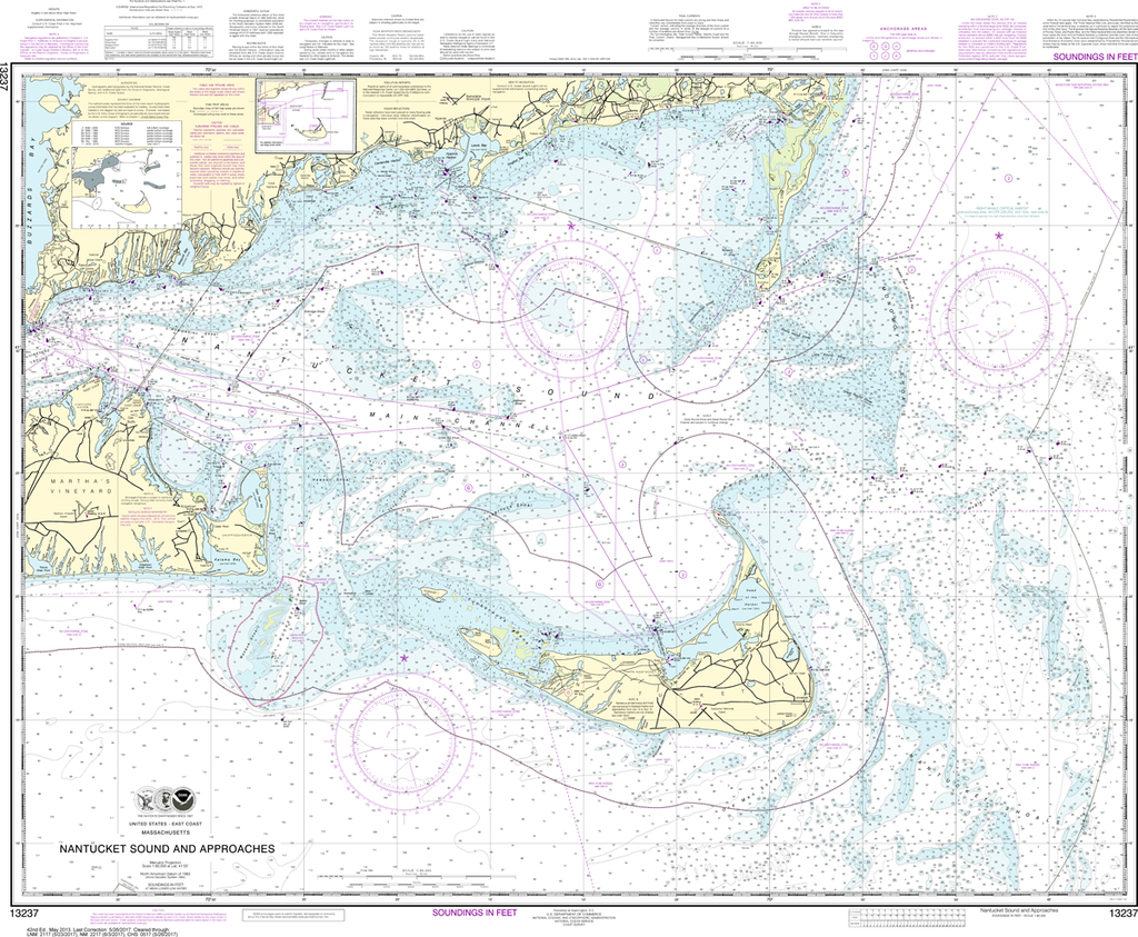 NOAA Chart 13237: Nantucket Sound and Approaches