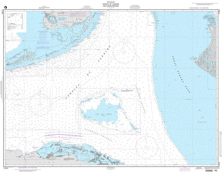 NGA Chart 11461: Straits of Florida-Southern Portion