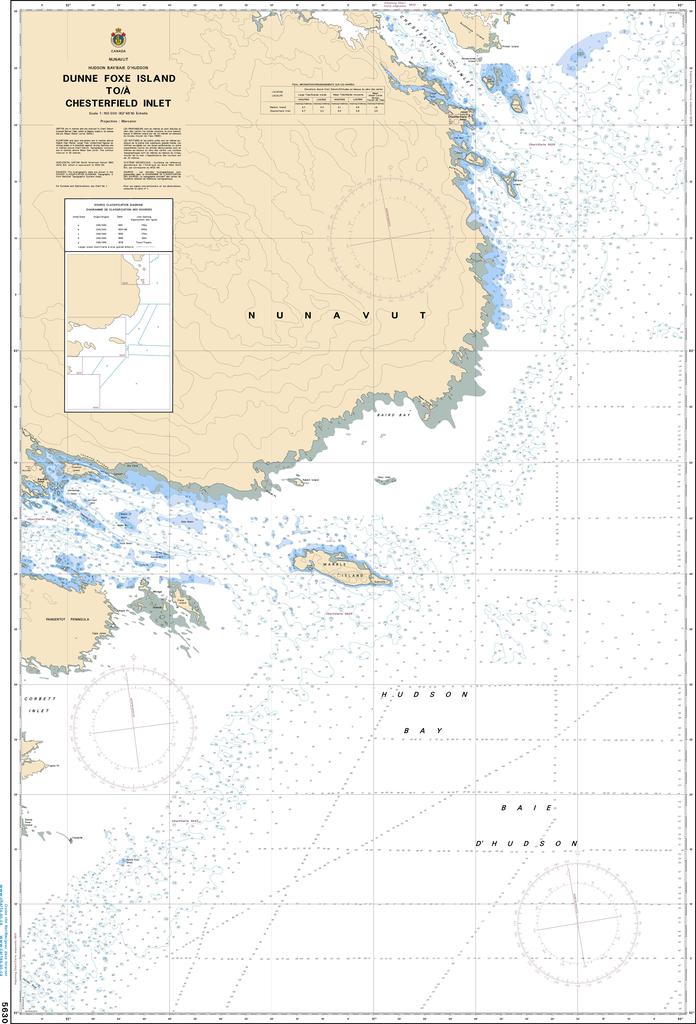 CHS Chart 5630: Dunne Foxe Island to/à Chesterfield Inlet