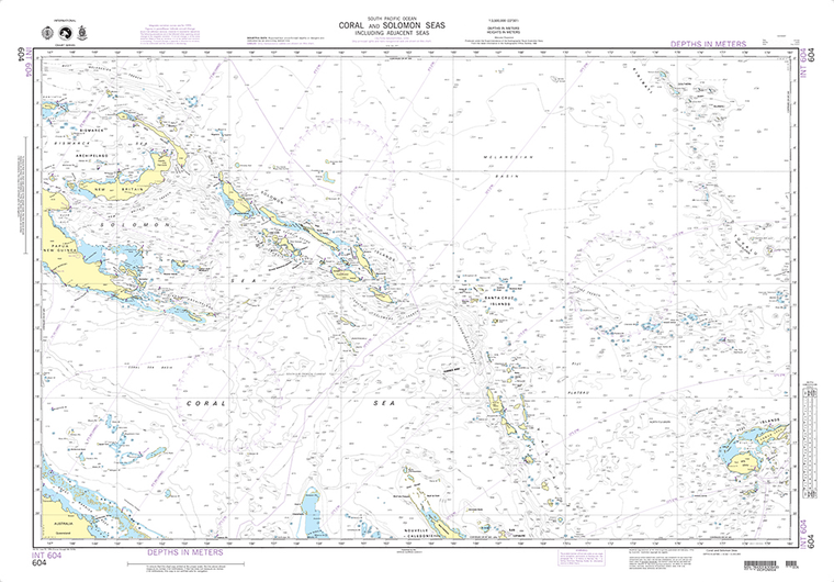 NGA Chart 604: Coral and Solomon Seas