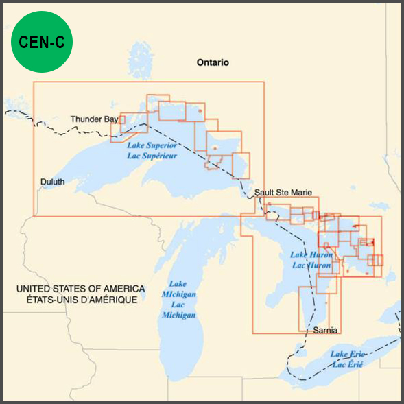 CEN-A ENC Collection: Great Lakes, Superior and Huron