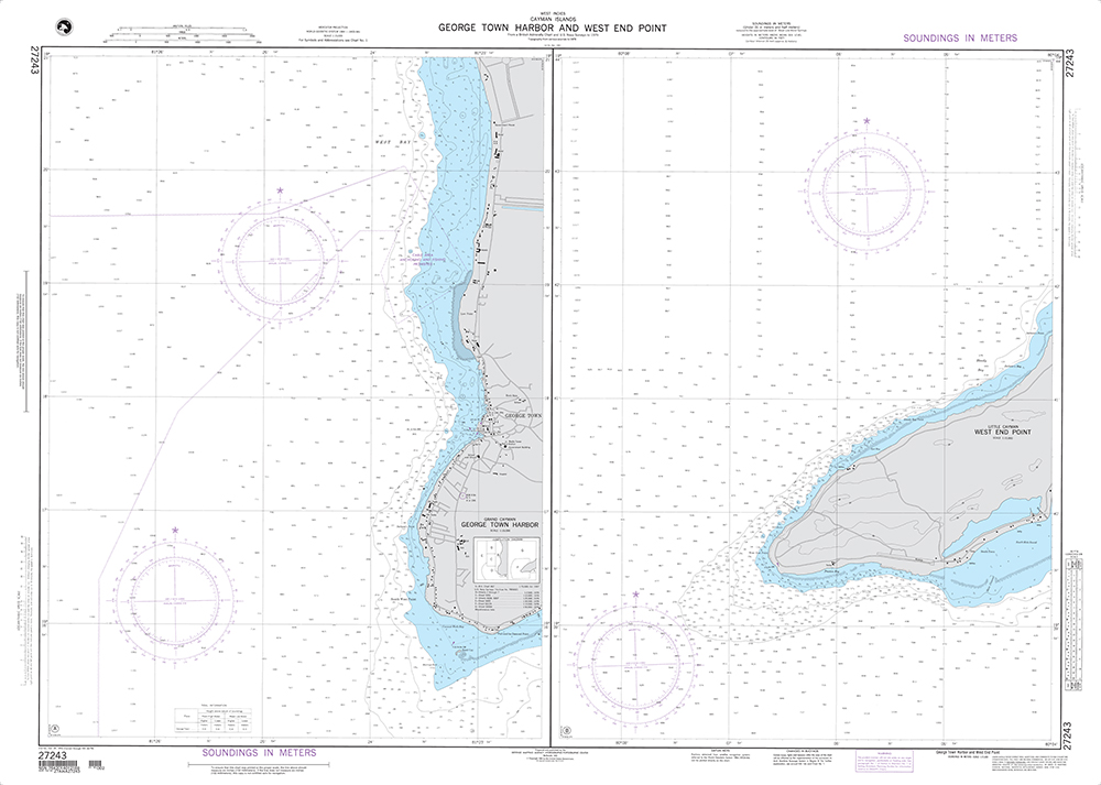 NGA Chart 27243: George Town Harbor and West End Point Plans: A. George Town Harbor (Grand Cayman)