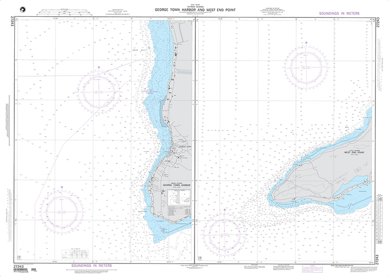 NGA Chart 27243: George Town Harbor and West End Point Plans: A. George Town Harbor (Grand Cayman)