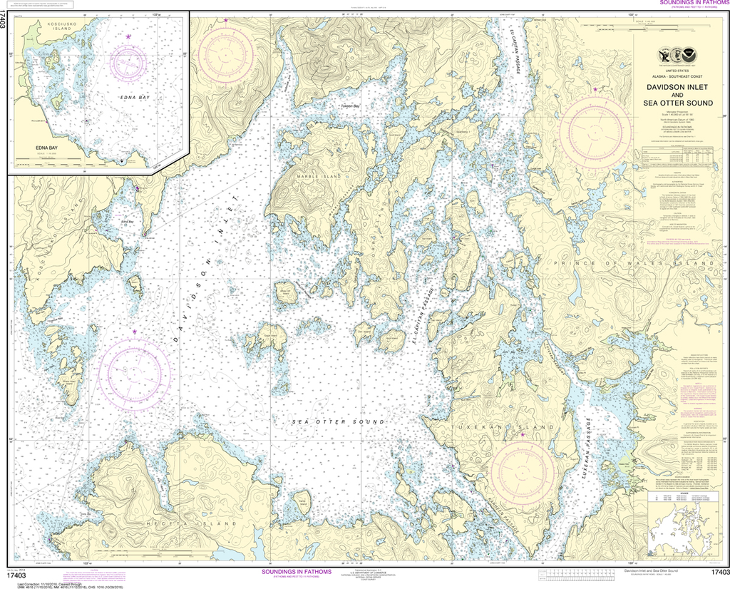 NOAA Chart 17403: Davidson Inlet and Sea Otter Sound, Edna Bay