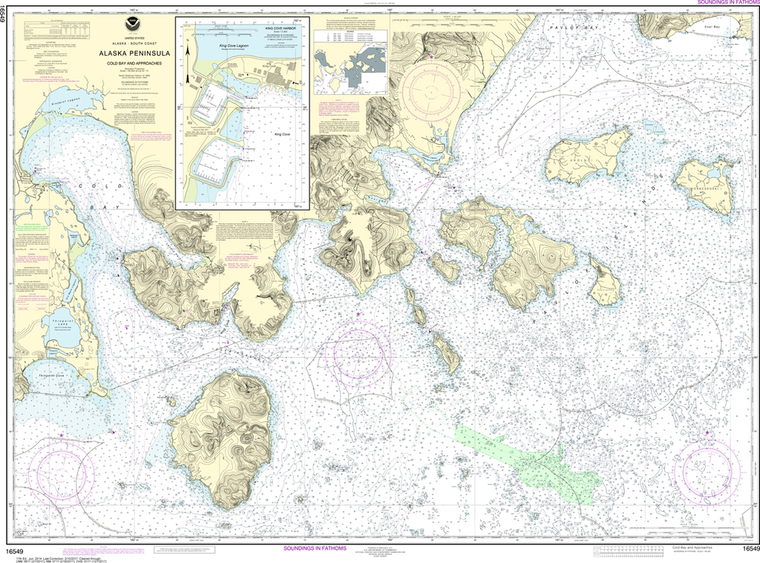 NOAA Chart 16549: Alaska Peninsula - Cold Bay and Approaches, King Cove Harbor