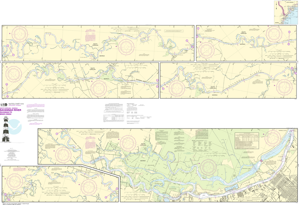 NOAA Chart 11514: Savannah River - Savannah to Brier Creek