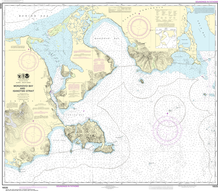NOAA Chart 16535: Morzhovoi Bay and Isanotski Strait
