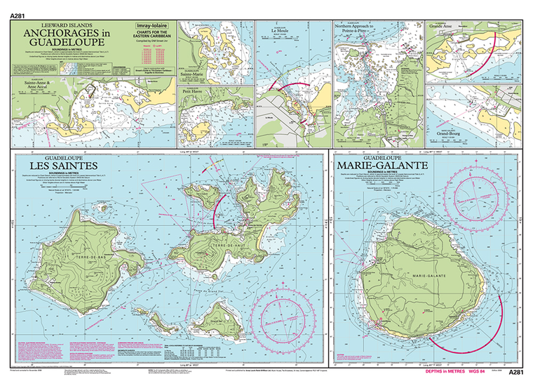 Imray Chart A281: Anchorages in Guadeloupe, Les Saintes and Marie-Galante