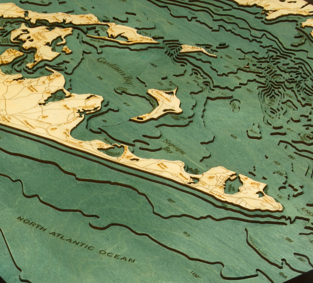WoodChart of Long Island Sound and The Hamptons
