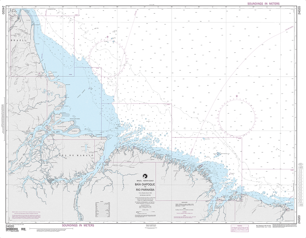 NGA Chart 24020: Baia do Oiapoque to Rio Parnaiba