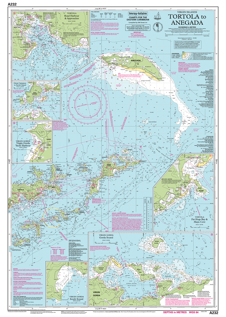 Imray Chart A232: Tortola to Anegada