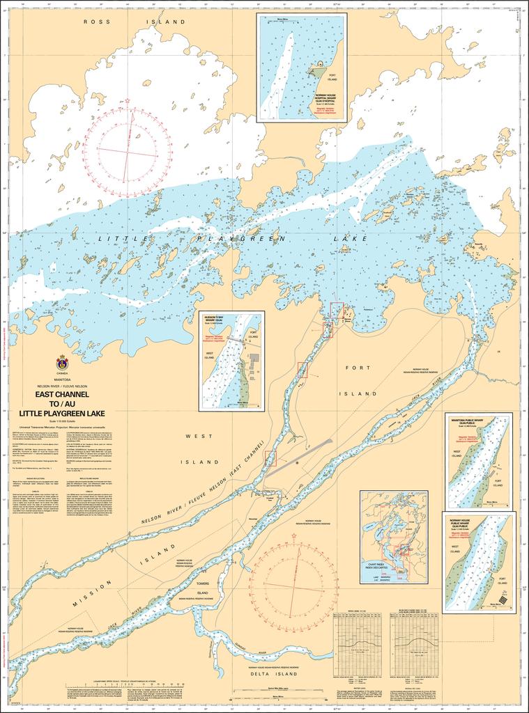 CHS Chart 6264: East Channel to/au Little Playgreen Lake