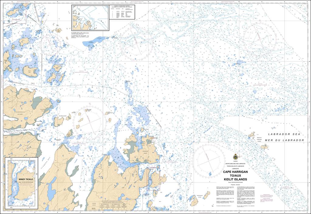 CHS Chart 5048: Cape Harrigan to / aux Kidlit Islands