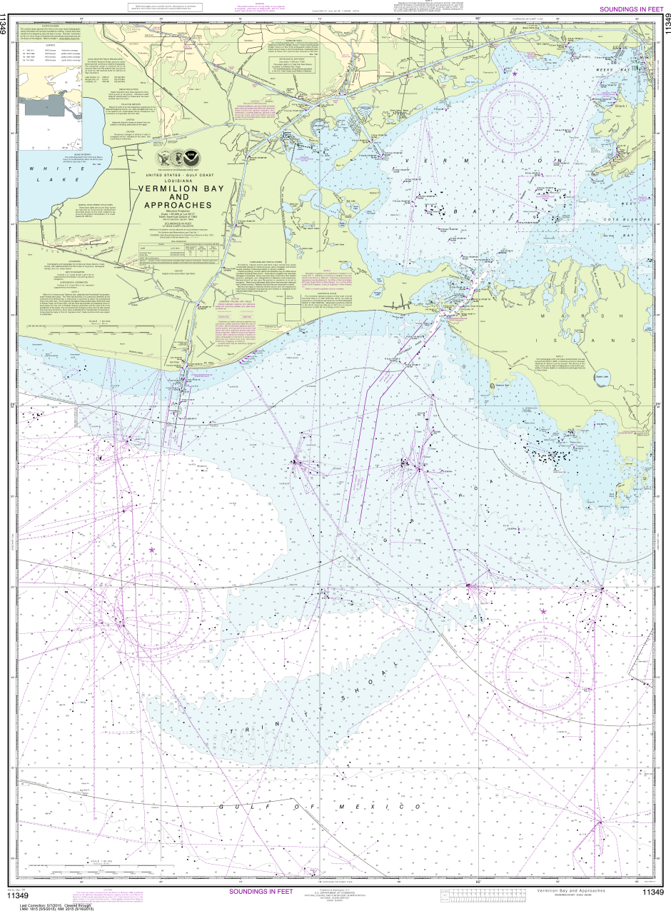 NOAA Print-on-Demand Charts US Waters-Vermilion Bay and approaches-11349