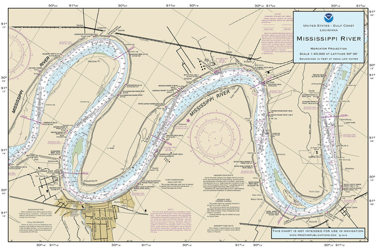 Nautical Placemat: Mississippi River to Galveston