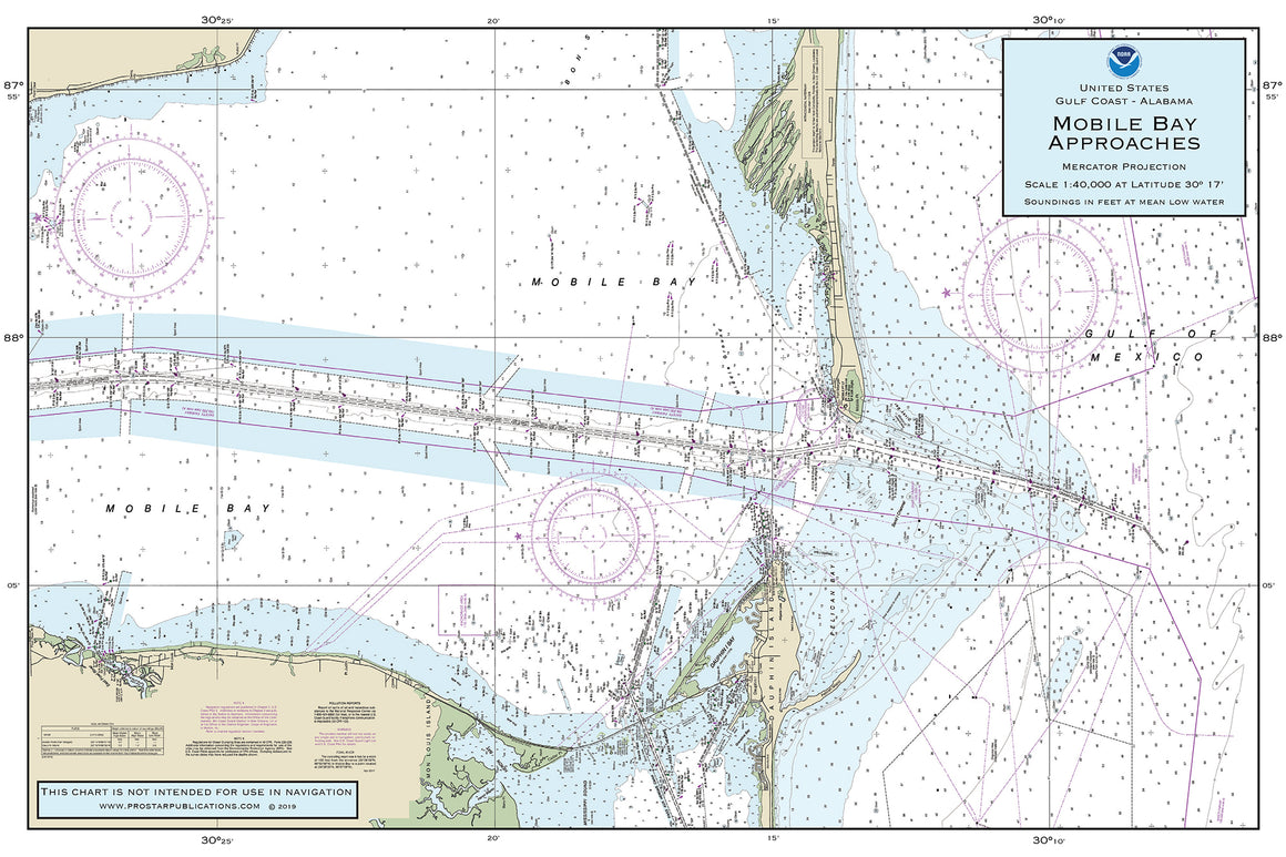 Nautical Placemat: Mobile Bay (AL)