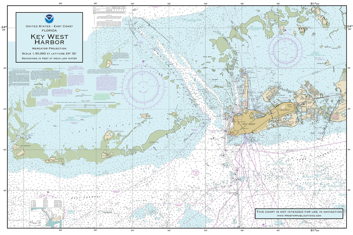 Nautical Placemat: Key West Harbor (FL)