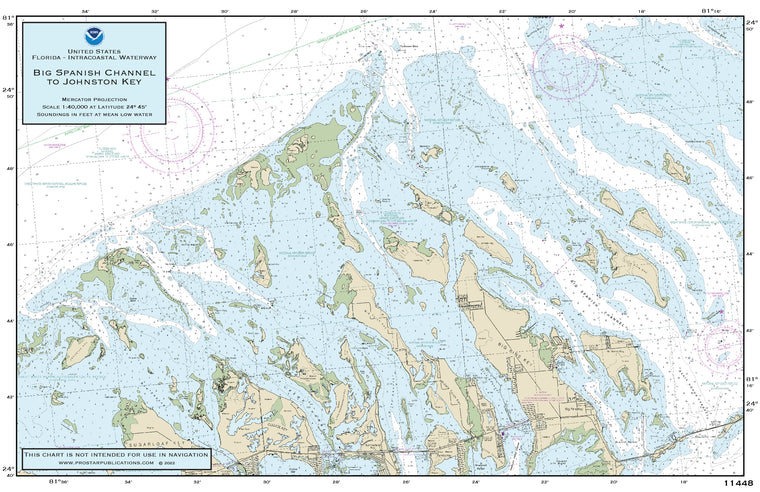 Nautical Placemat: Big Spanish Channel to Johnston Key