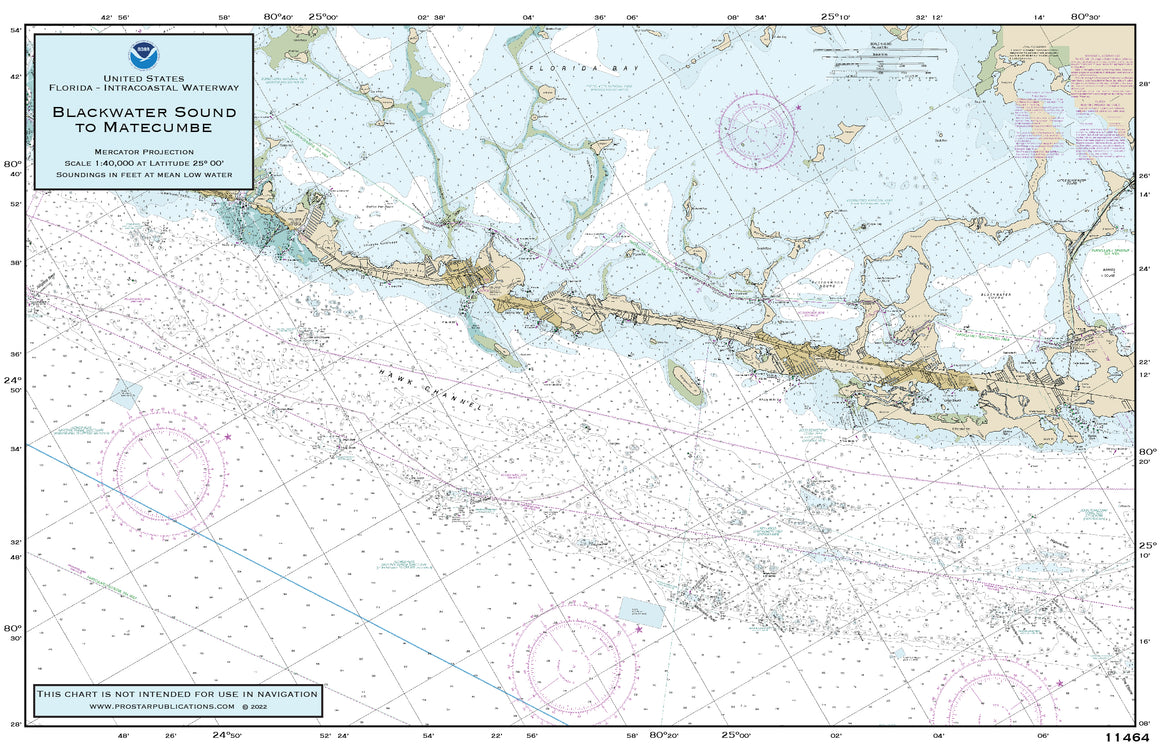 Nautical Placemat: Blackwater Sound to Matecumbe