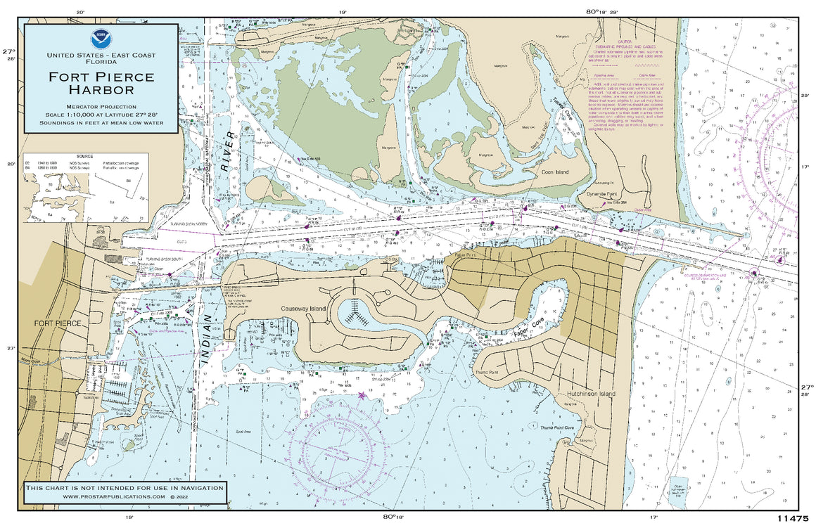 Nautical Placemat: Fort Pierce Harbor, Florida