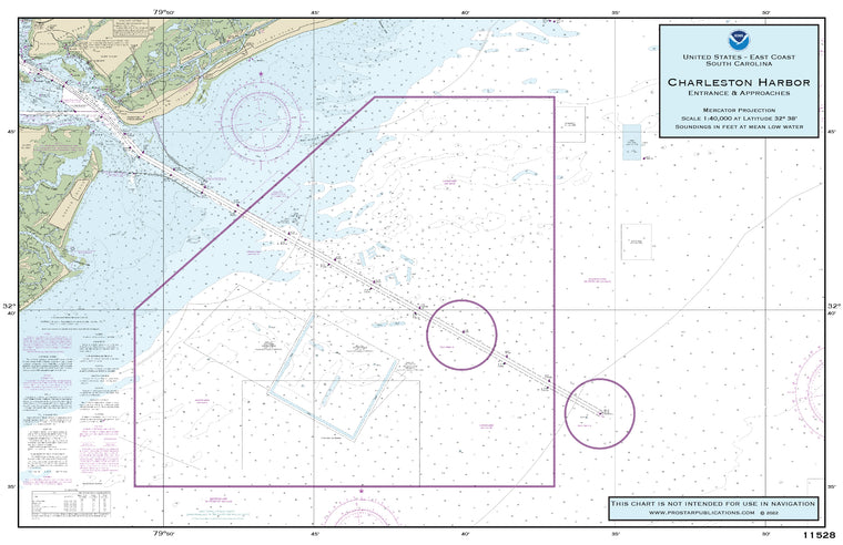 Nautical Placemat: Charleston Harbor Entrance and Approach