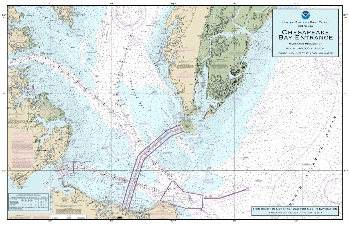 Nautical Placemat: Chesapeake Bay Entrance
