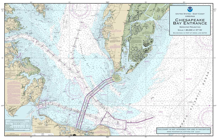 Nautical Placemat: Chesapeake Bay Entrance