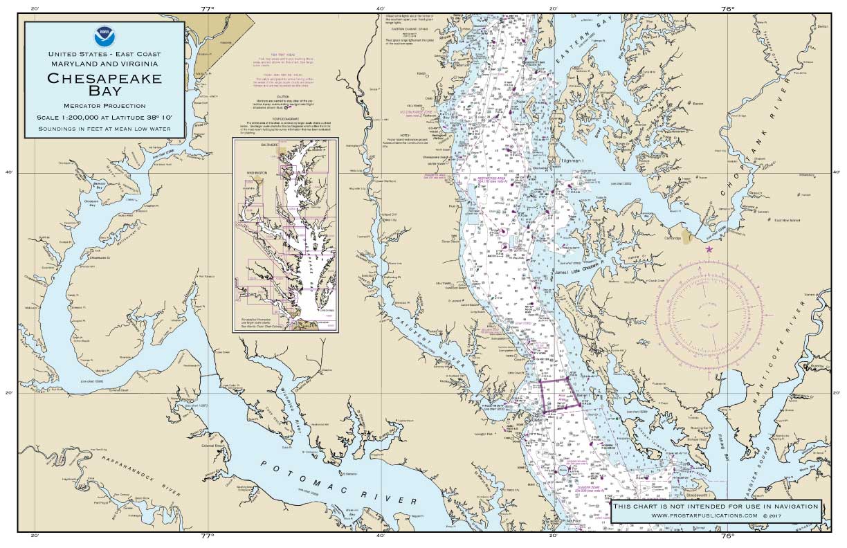 Nautical Placemat: Chesapeake Bay (MD/VA)