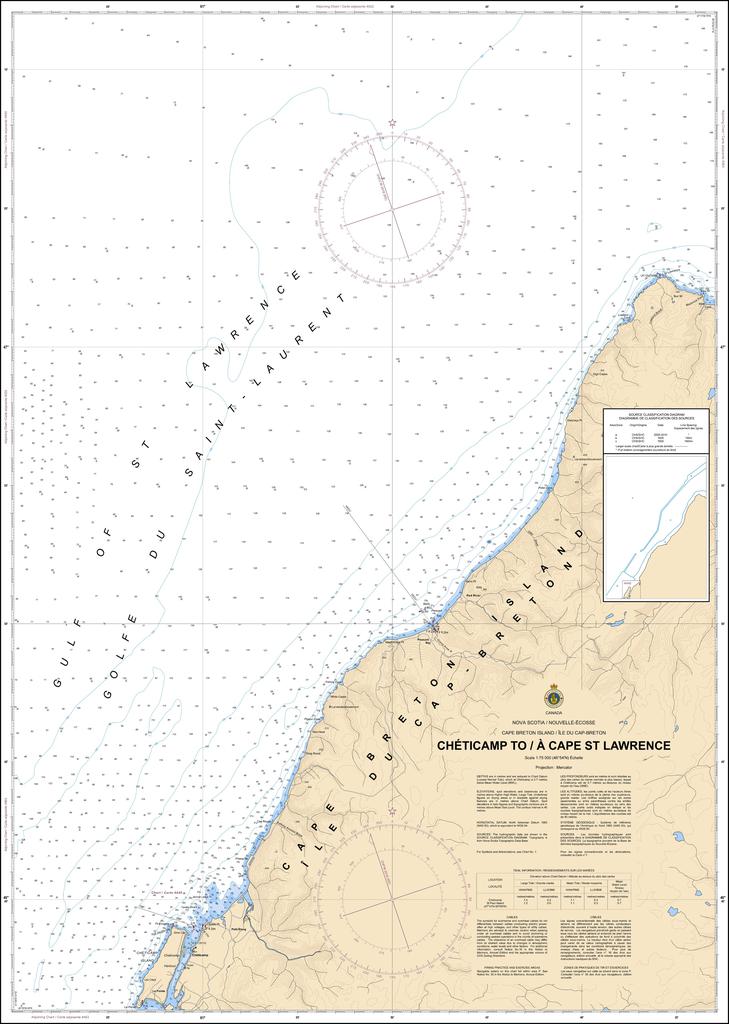 CHS Chart 4464: Chéticamp to / à Cape St. Lawrence