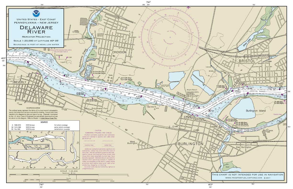 Nautical Placemat: Delaware River (DE)
