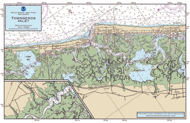 Nautical Placemat: Townsend Inlet (NJ)