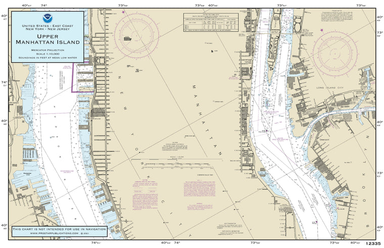 Nautical Placemat: Upper Manhattan Island
