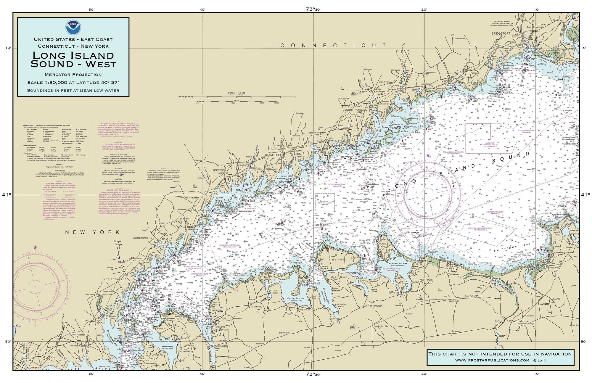 Nautical Placemat: Long Island Sound West (NY)