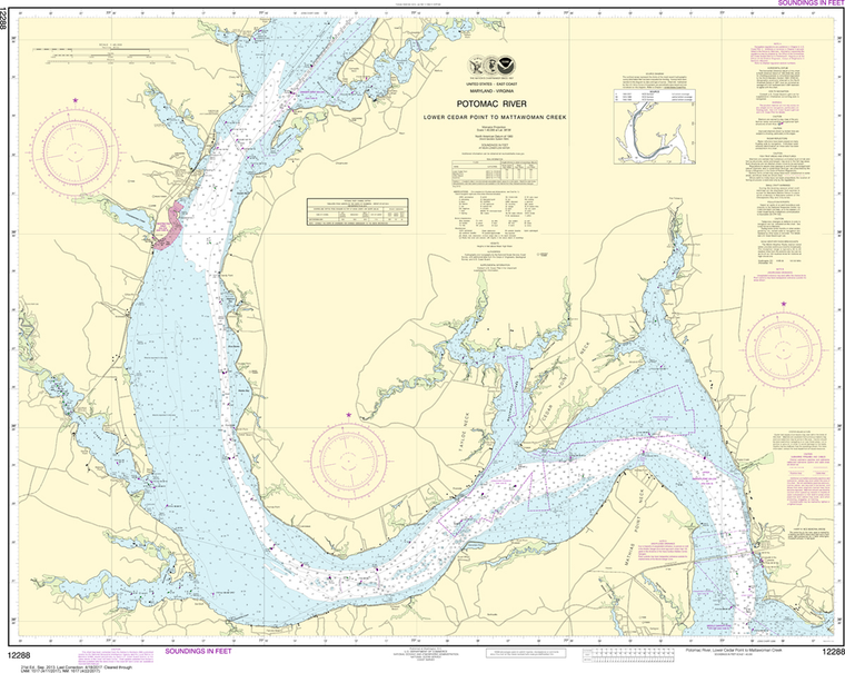 NOAA Chart 12288: Potomac River - Lower Cedar Point to Mattawoman Creek