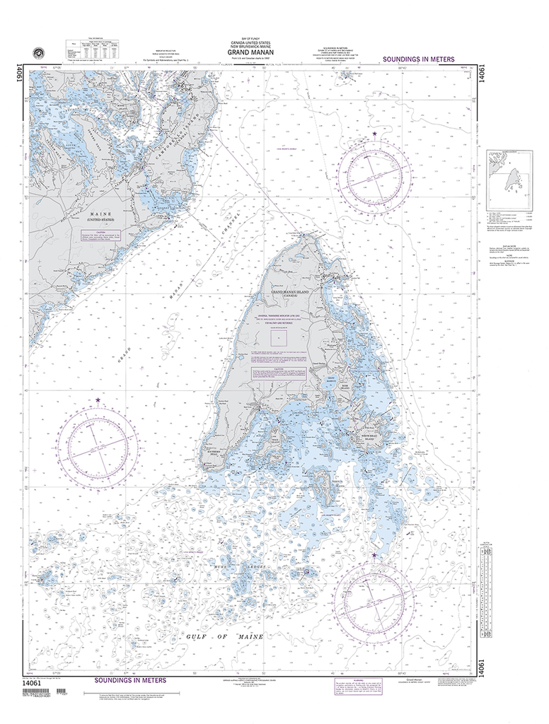 NGA Chart 14061: Grand Manan (Bay of Fundy)