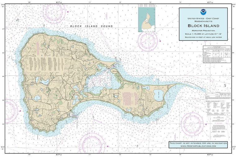 Nautical Placemat: Block Island (RI)